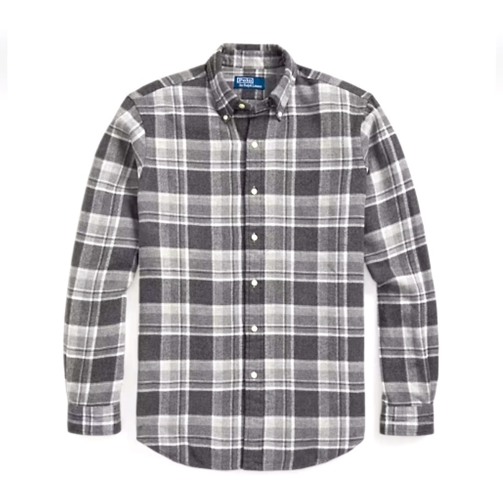 RALPH LAUREN Classic Fit Plaid Twill Shirt Size Small